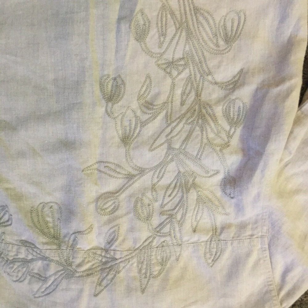 J Jill Tan Linen Jacket Womens 6 Used Linen - Picture 10 of 11